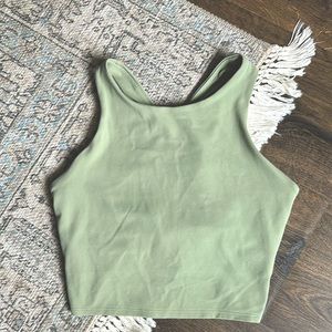 Athleta Crop High Neck Sports Bra